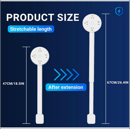USB AC Power Socket Extender with Extension Cord